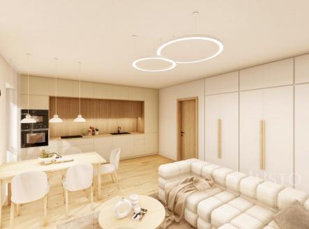 Model vizualizace | Prodej bytu, 2+kk, 44 m²