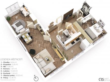 . | Prodej bytu, 3+1, 70 m²