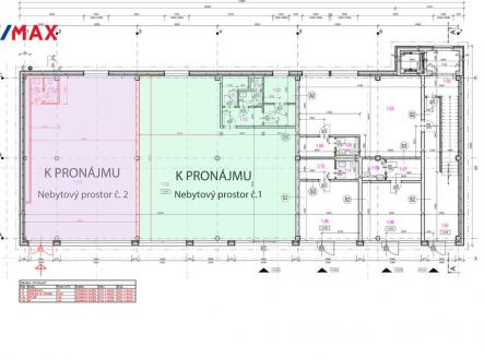 Půdorys nebytového prostoru č. 2. | Pronájem - obchodní prostor, 100 m²