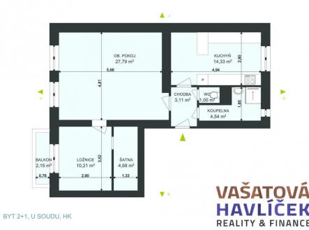 181-byt-2-1-u-soudu-hk.jpg | Pronájem bytu, 2+1, 71 m²