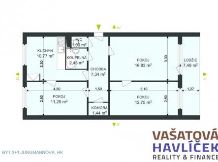 173-byt-3-1-jungmannova-hk.jpg | Prodej bytu, 3+1, 75 m²