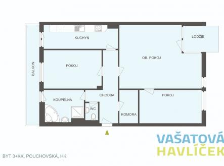 208-byt-3-kk-pouchovska-hk.jpg | Pronájem bytu, 3+1, 92 m²