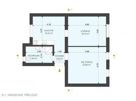 . | Prodej bytu, 2+1, 70 m²