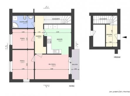 . | Pronájem bytu, 3+kk, 66 m²