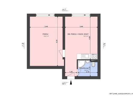 . | Prodej bytu, 2+kk, 46 m²