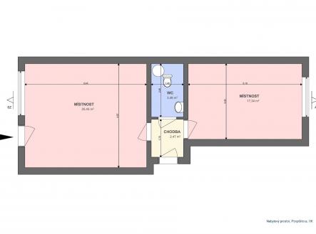 . | Pronájem - obchodní prostor, 49 m²