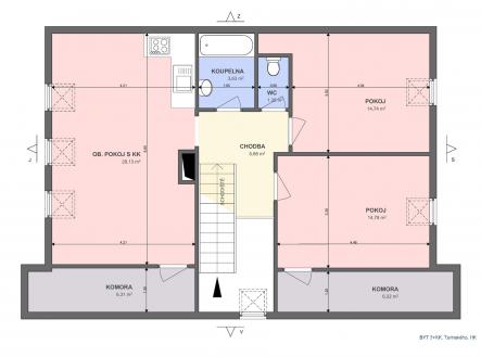 . | Pronájem bytu, 3+kk, 78 m²