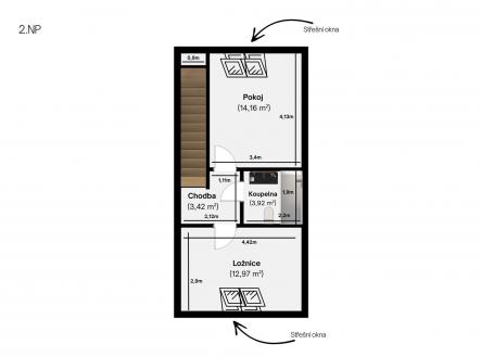 . | Pronájem bytu, 3+kk, 103 m²