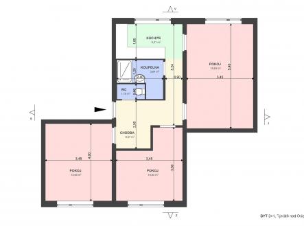 . | Pronájem bytu, 3+1, 68 m²