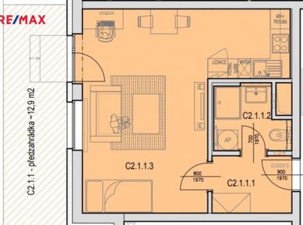 pudorys.jpg | Prodej bytu, 1+kk, 37 m²