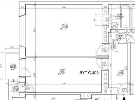 planek-1.png | Pronájem bytu, 1+1, 46 m²
