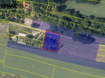 katastralni-ortophoto.jpg | Prodej - pozemek, zahrada, 1 258 m²