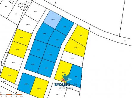 mapa pozemky Kvítkov šmoulí | Prodej - pozemek pro bydlení, 780 m²