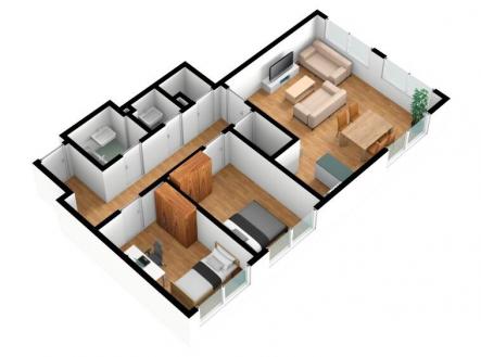Pronájem bytu, 3+kk, 75 m²