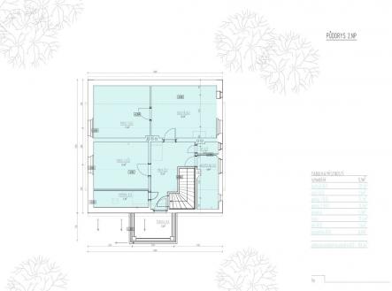 Půdorys bytu č.2 | Prodej bytu, 4+kk, 83 m²