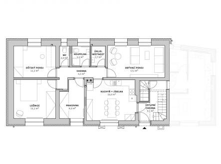 Pronájem bytu, 4+1, 92 m²