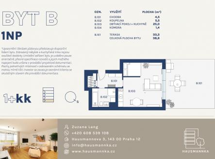 Prodej bytu, 1+kk, 37 m²