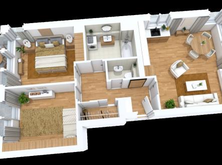 Prodej bytu, 3+kk, 71 m²