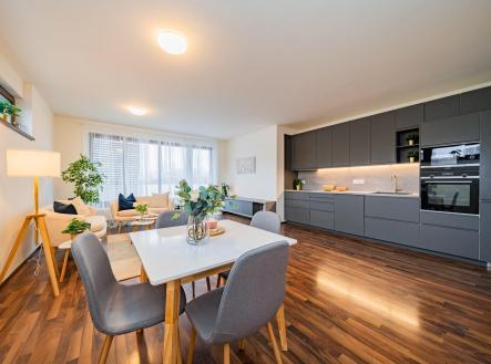 obývací pokoj s kuchyní | Prodej bytu, 3+kk, 88 m²