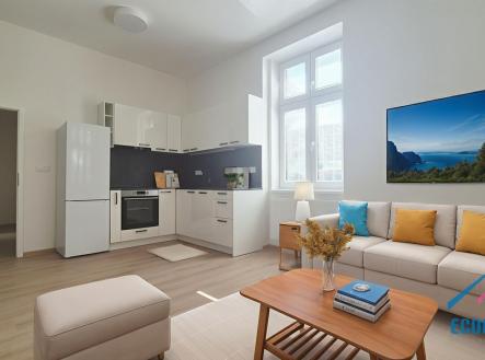 vizualizace-kuchyne.jpg | Pronájem bytu, 2+kk, 43 m²