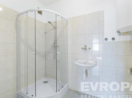 vana s kachličková podlaha, stěna dlaždic, a sprcha | Prodej bytu, 2+1, 48 m²