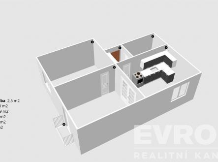 . | Prodej bytu, 2+1, 54 m²