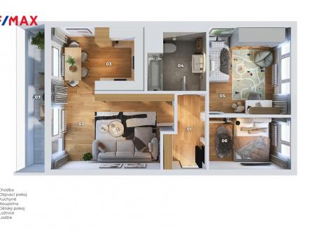 2-3d-pudorys.jpg | Prodej bytu, 3+1, 61 m²