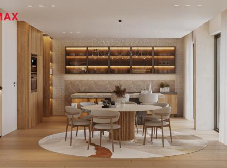 Vizualizace - pohled na kuchyň | Prodej - dům/vila, 510 m²