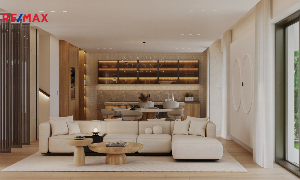 Vizualizace - pohled z obývacího pokoje