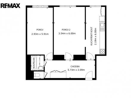 Pronájem bytu, 2+1, 62 m² obrázek