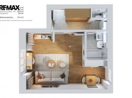 3d-pudorys.jpg | Prodej bytu, 1+kk, 34 m²
