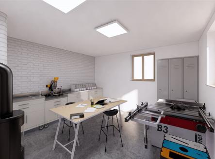 Dílna - vizualizace | Prodej - dům/vila, 87 m²