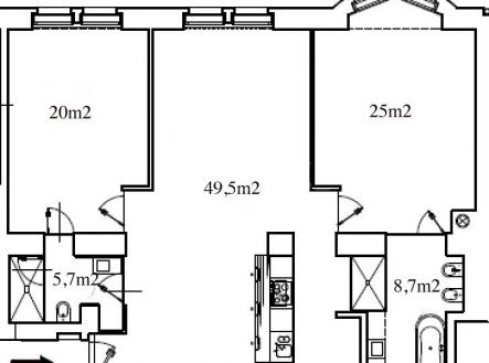 Pronájem bytu, 3+kk, 109 m²
