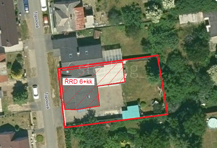 Prodej ŘRD (6+kk) se zahradou a dvojgaráží v ulici Topolová, Přezletice, osobní vlastnictví