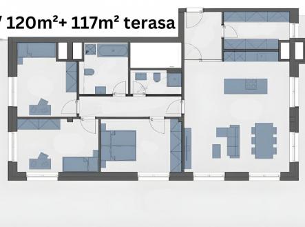 . | Prodej bytu, 4+kk, 115 m²