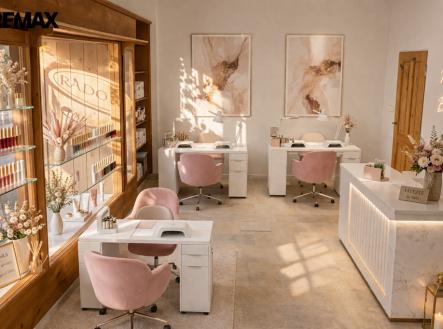 Vizualizace - nehtové studio | Pronájem - obchodní prostor, 30 m²