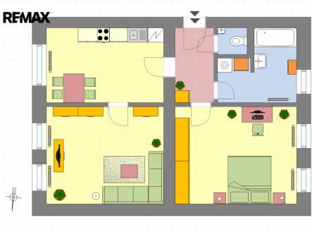 projekt-c2.png | Pronájem bytu, 2+1, 70 m²