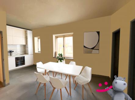 Míša - kuchyň - Bukovany | Prodej - dům/vila, 143 m²