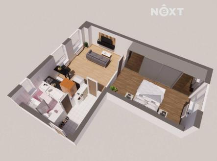 Prodej bytu, 2+kk, 52 m²
