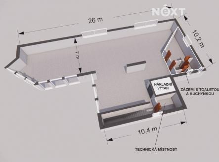 Pronájem - komerční objekt, obchodní centrum, 300 m²