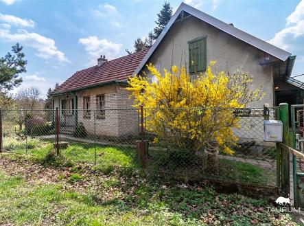 Starší venkovský dům s šikmou střechou obklopený zahradou, dřevěné prvky, klidná lokalita, potenciál pro rekonstrukci. | Prodej - dům/vila, 165 m²
