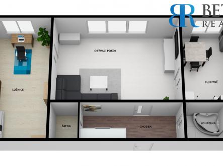 3D POPIS | Prodej bytu, 2+1, 45 m²