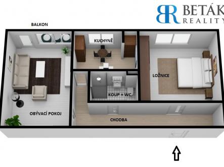 3D POPIS | Prodej bytu, 2+1, 51 m²