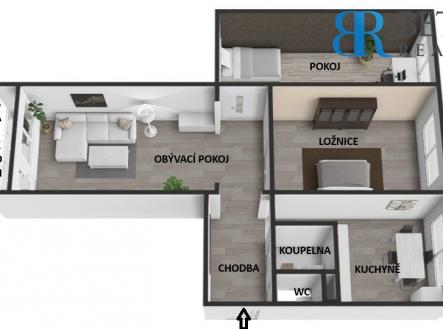 3D POPIS | Prodej bytu, 3+1, 64 m²