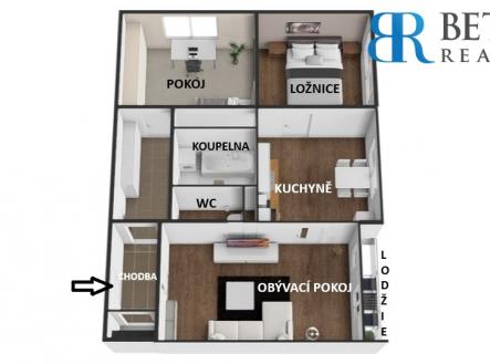 3Dtit POPIS | Prodej bytu, 3+1, 63 m²