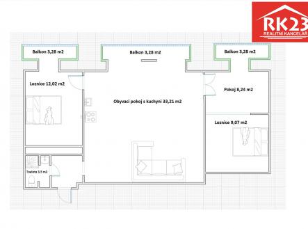 afecae39-aa06-4f36-ae68-6af1d51374a1 | Prodej bytu, 3+kk, 80 m²