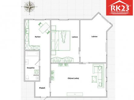 Planek - Copy | Prodej bytu, 2+1, 62 m²