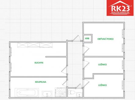 Scheme 2 | Prodej bytu, 3+1, 89 m²
