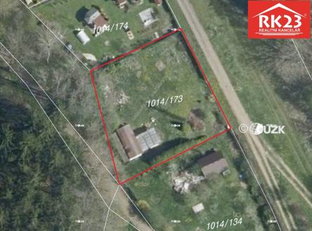 Mapa | Prodej - pozemek, zahrada, 817 m²