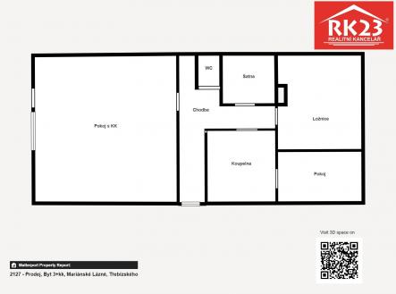 Půdorys | Prodej bytu, 3+kk, 65 m²